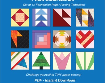 Blocs de 2,5 cm (1 po.) — Rassemblement en papier FPP Foundation, lot de 12 blocs - PDF à téléchargement immédiat