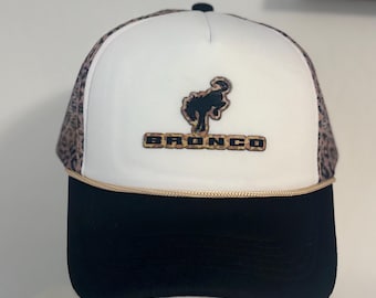 Ford Bronco Embroidered Baseball Cap - Flexfit 6277, Navy, Structured Mid-Profile Hat