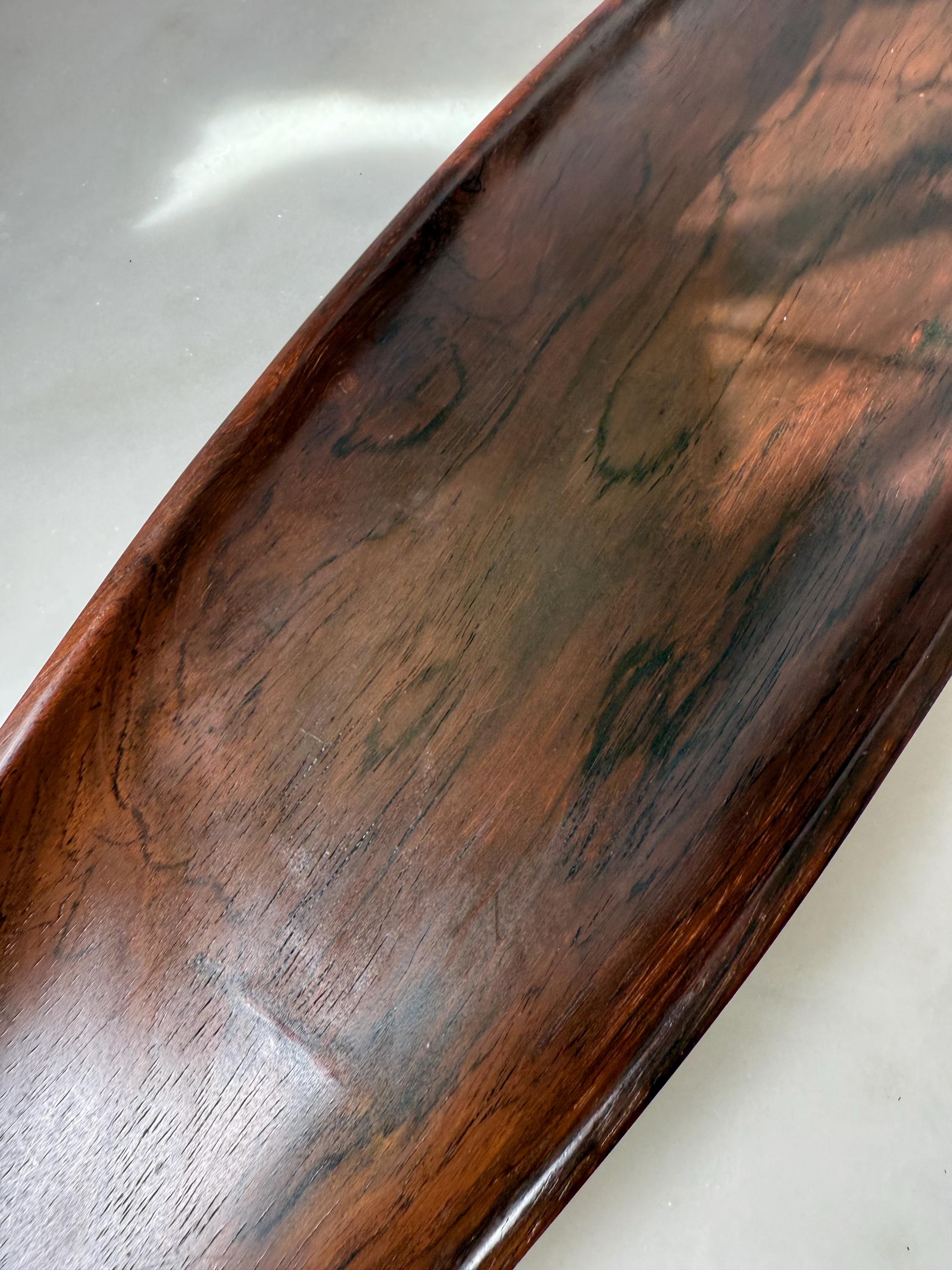 Jean Gillon Mid Century 1960s Jacaranda Rosewood Platter Rare