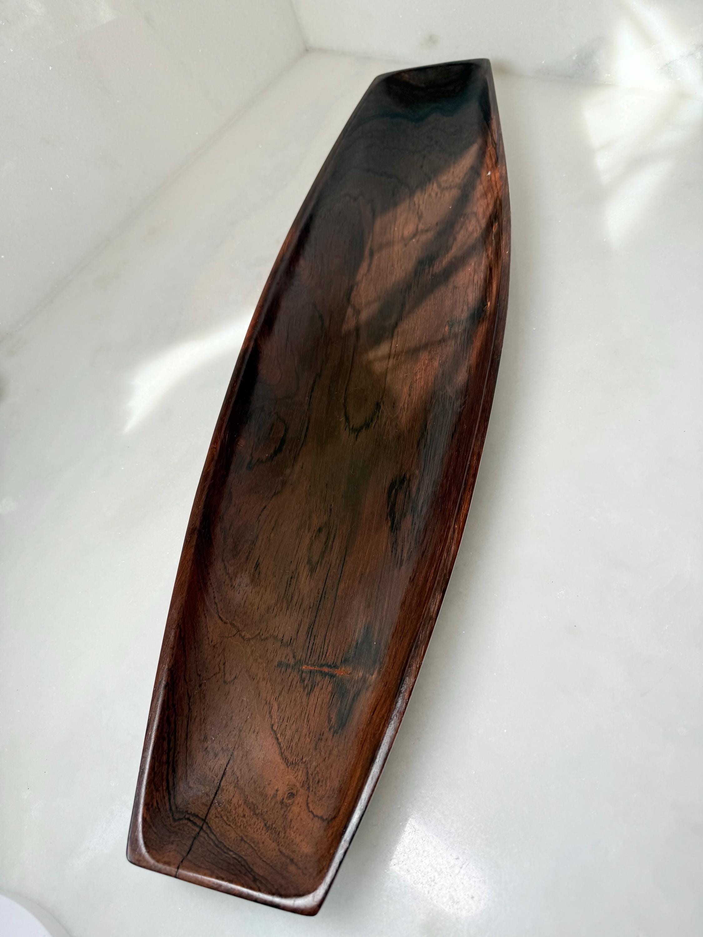 Jean Gillon Mid Century 1960s Jacaranda Rosewood Platter Rare