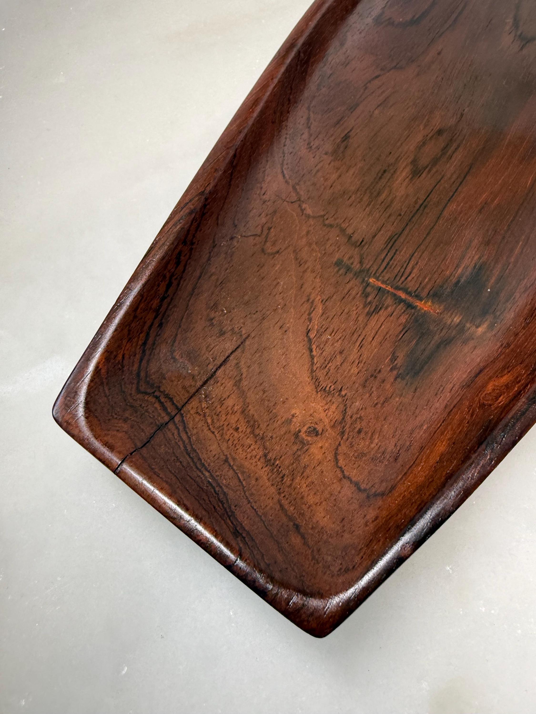 Jean Gillon Mid Century 1960s Jacaranda Rosewood Platter Rare