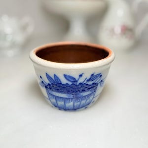Vintage Salmon Falls Pottery Salt Glaze Pottery Berry Crock Small Bowl Rustic Shabby Chic Farmhouse Kitchen Decor Hostess Gift for Mom