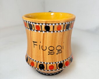 Hand-painted Italian Ceramic Mug, Deruta Italy Pottery, Vintage