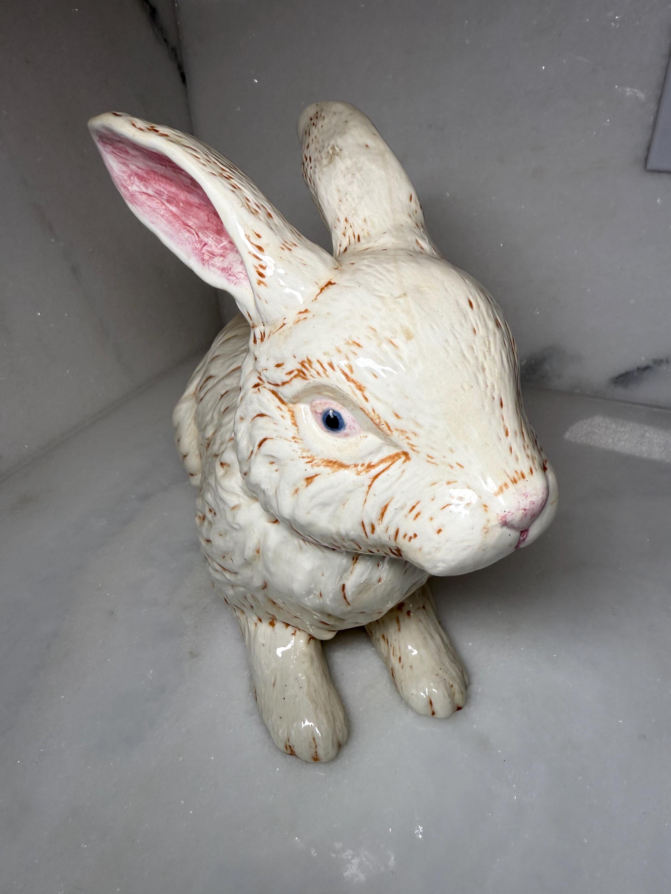 Vintage Ceramic Rabbit Figurines, Hand Painted Spring Easter Decor - Etsy