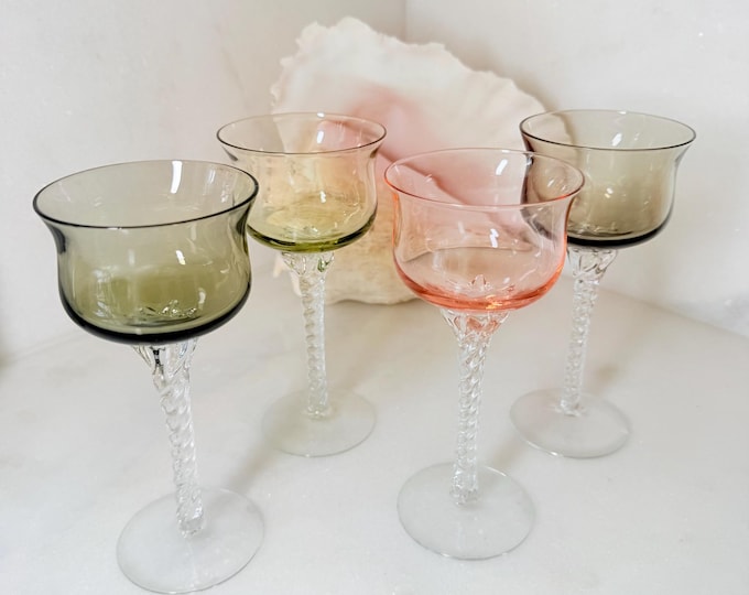Vintage Klar Brandy Schwenker Glas 4 