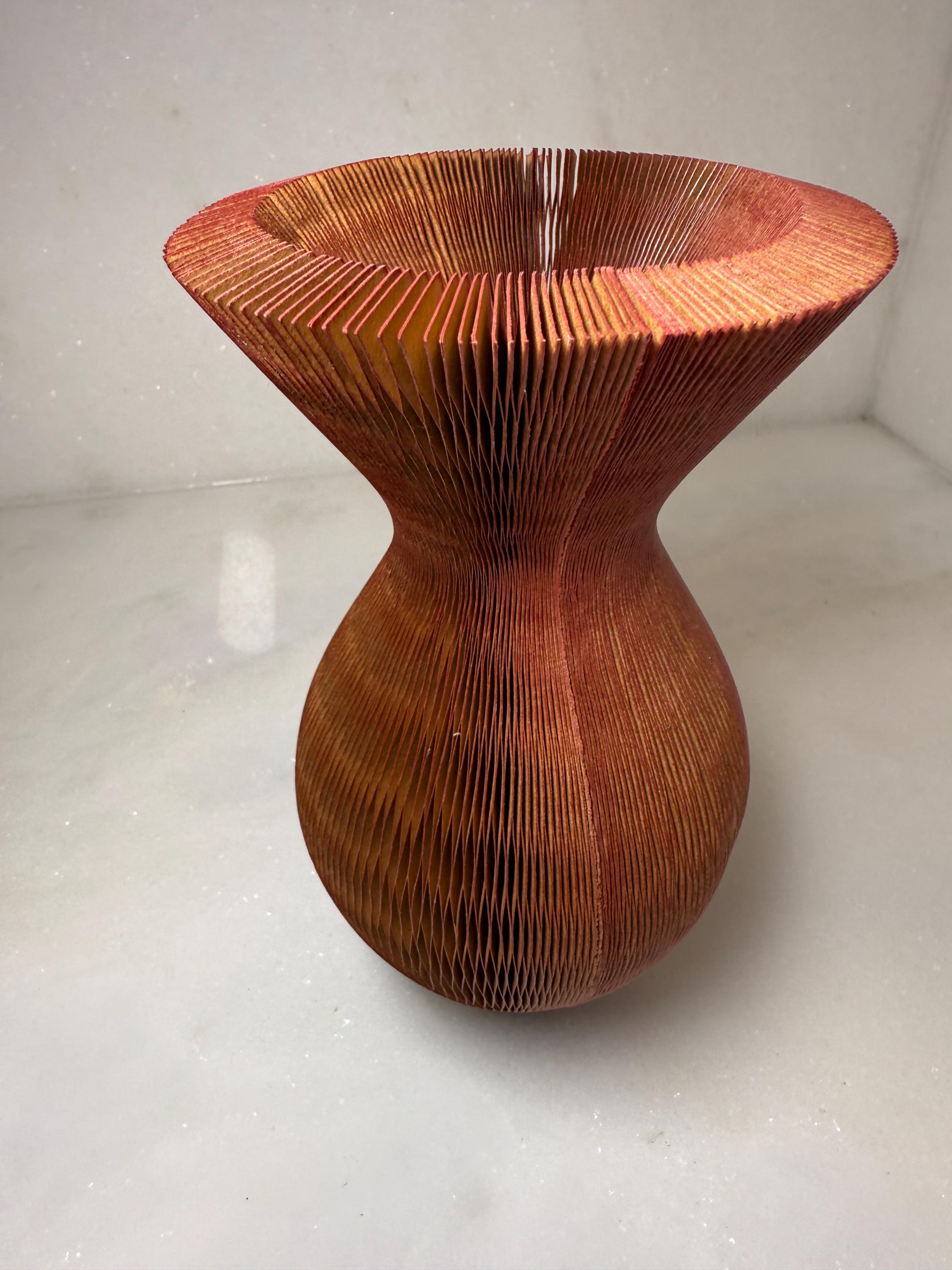 1960s Woodstock Paper Accordion Sculpture – MCM Sun Hat Vase Home