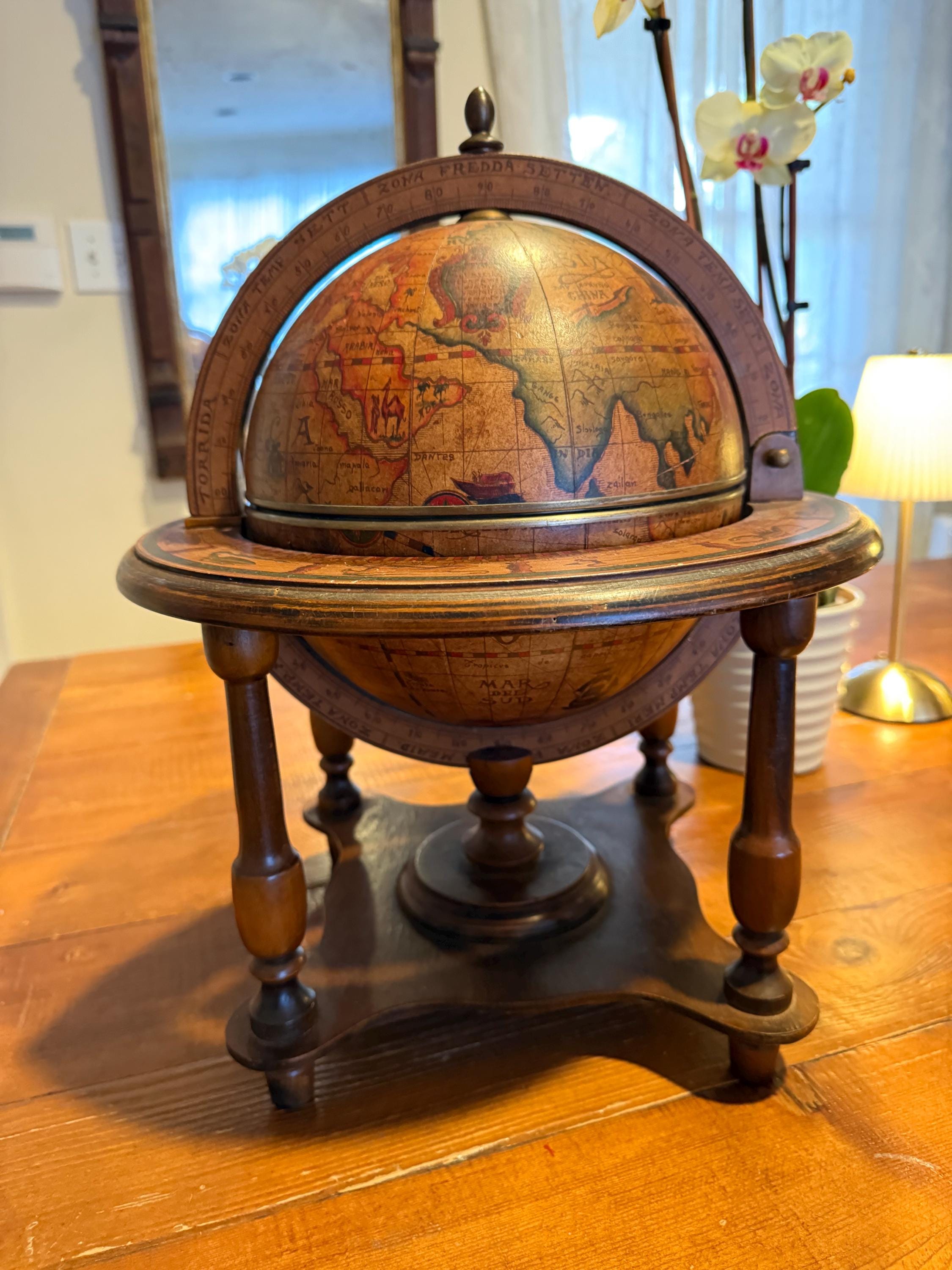 Vintage Italian Zodiac World Globe - Etsy