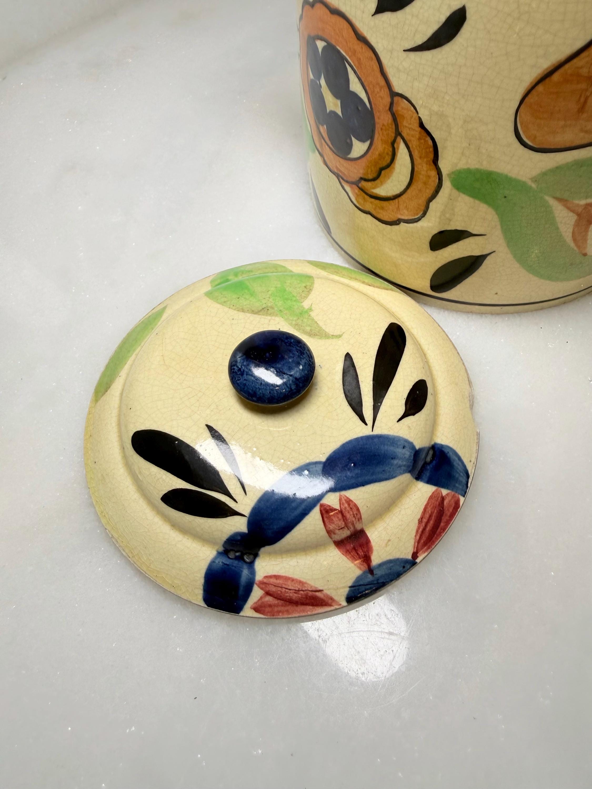 Antique Japanese Biscuit Jar - Etsy