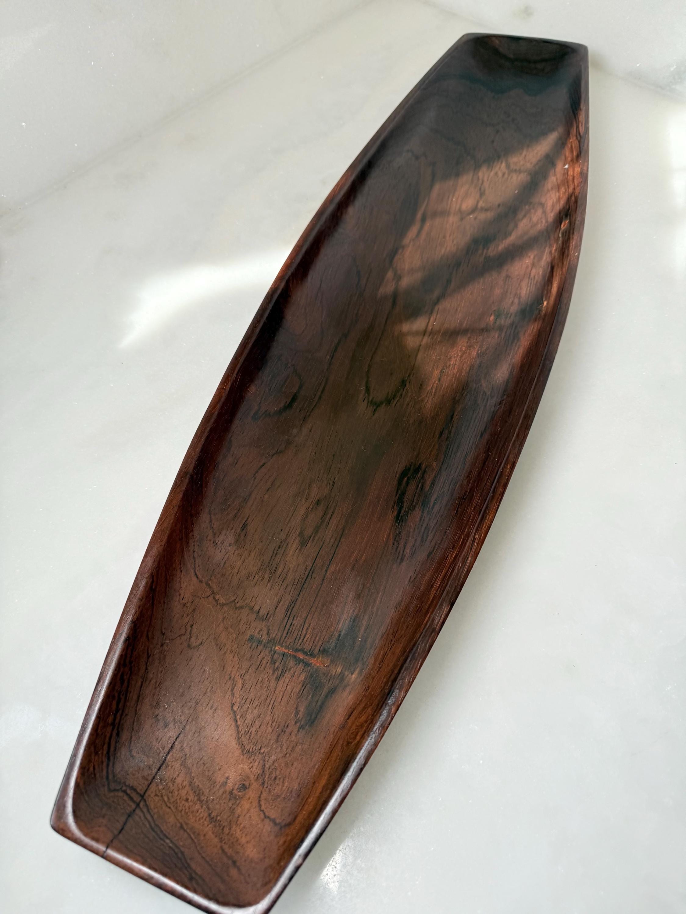 Jean Gillon Mid Century 1960s Jacaranda Rosewood Platter Rare