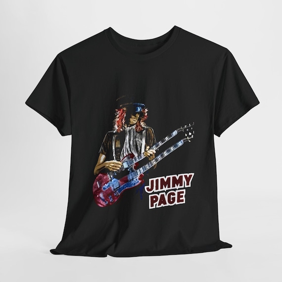 Jimmy Page Led Zeppelin Fear of God Band Tour Short Sleeve Black T