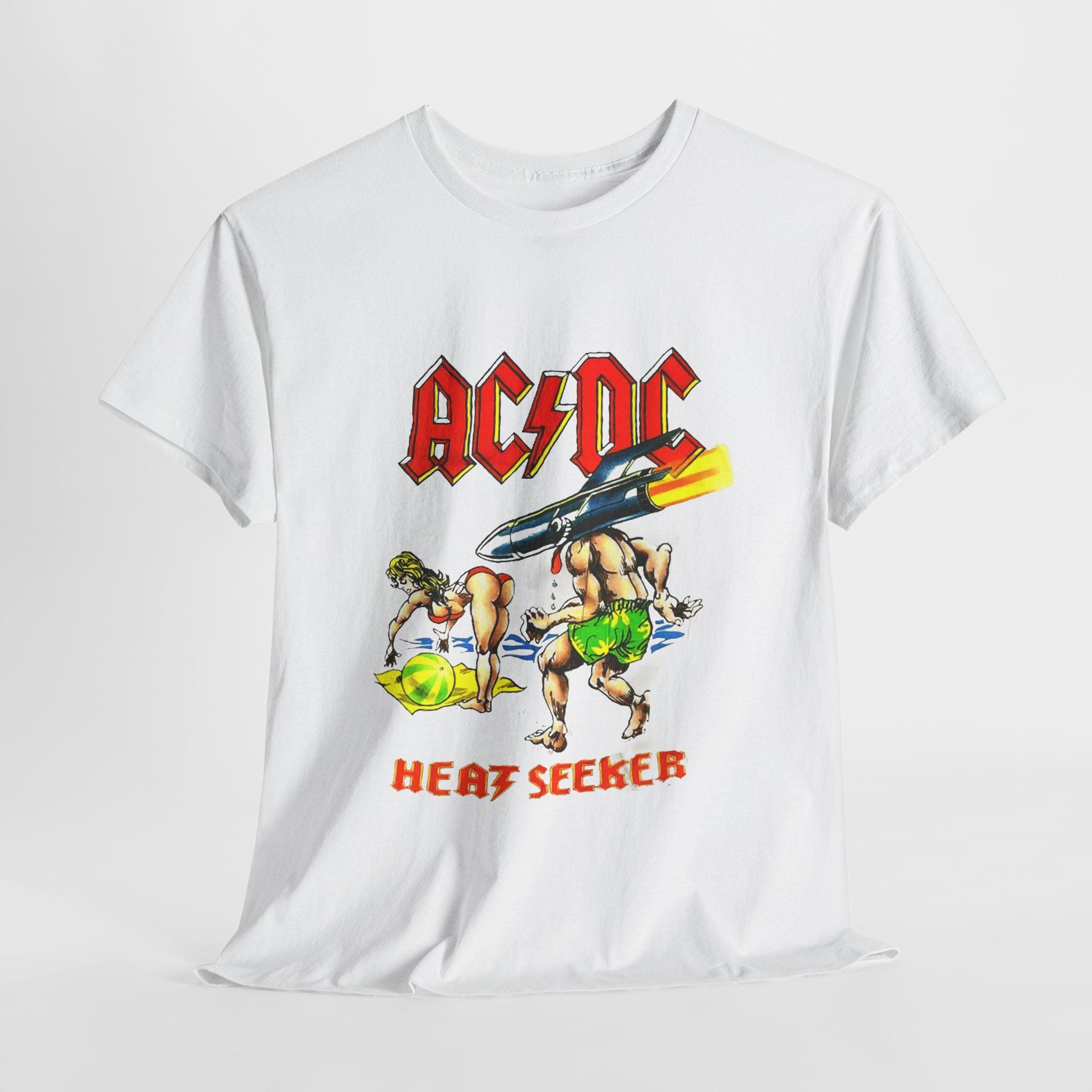 【AC/DC】Tシャツ⑥ Sサイズ 1988 ACDC Heat Seeker World Tour Rock Concert Short Sleeve White T