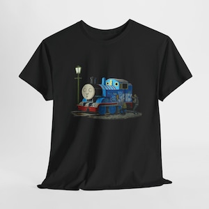 Banksy Thomas The Tank Engine kortärmad svart T-shirt storlek S-4X Casual Cool Classic Herr
