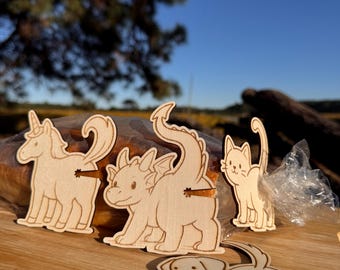 Wooden Animal Bread Clip: Paintable DIY Kitchen Decor