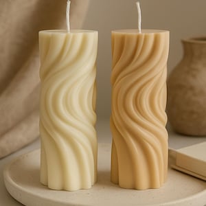 Twist Spiral Candle – Handmade Soy Wax Decorative Candle | Modern Home Decor, Minimalist Aesthetic, Gift for Her & Him
