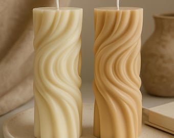 Handmade Soy Wax Twist Candle: Modern Minimalist Decor