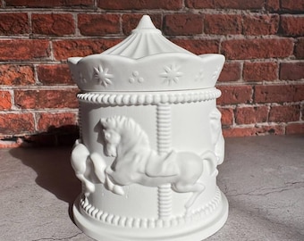 Carousel Horse Storage Jar with Lid | Romantic Valentine’s Gift | Decorative Keepsake Box