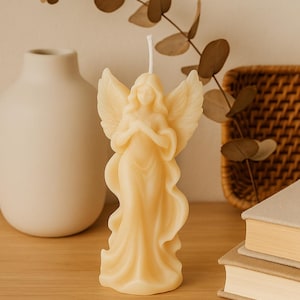 Angel Candle | Handmade Soy Wax Angel Figurine | Spiritual Home Decor & Memorial Gift