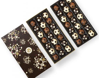 Box WITH CHOCOLATE BALLS - Two floors of pralines
