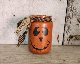 Primitive Fall Décor  Rustic Fall Décor Modern Jar  Country Fall Décor  Jack O' Lantern  Bats  Ghost  Kitchen Fall  Halloween Décor