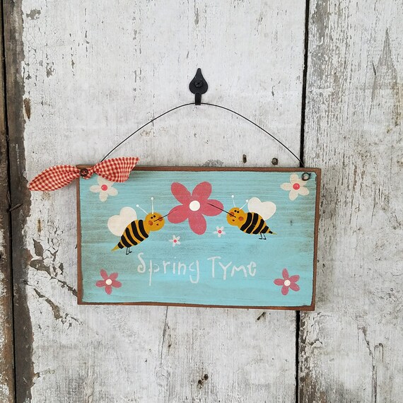 Primitive Spring Decor Primitive Decor Bee Decor Spring Etsy