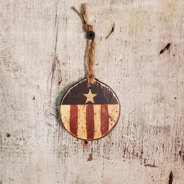 Rustic Americana Summer Décor  Christmas Ornament  Primitive Ornament Patriotic Ornament  Primitive Christmas  4th of July Summer Décor