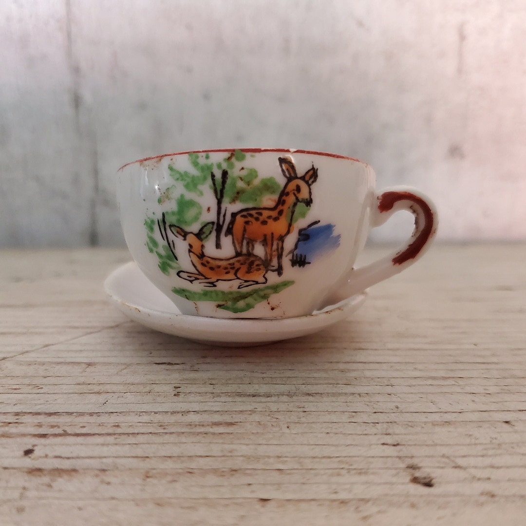 Mini Child's Tea Cup Made in Japan China Tea Cup Toy Tea Etsy