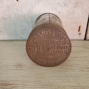 Vintage Grand Union Full Strength Baking Powder Tin    Vintage Baking Powder Tin    Vintage Kitchen  Vintage Baking Décor