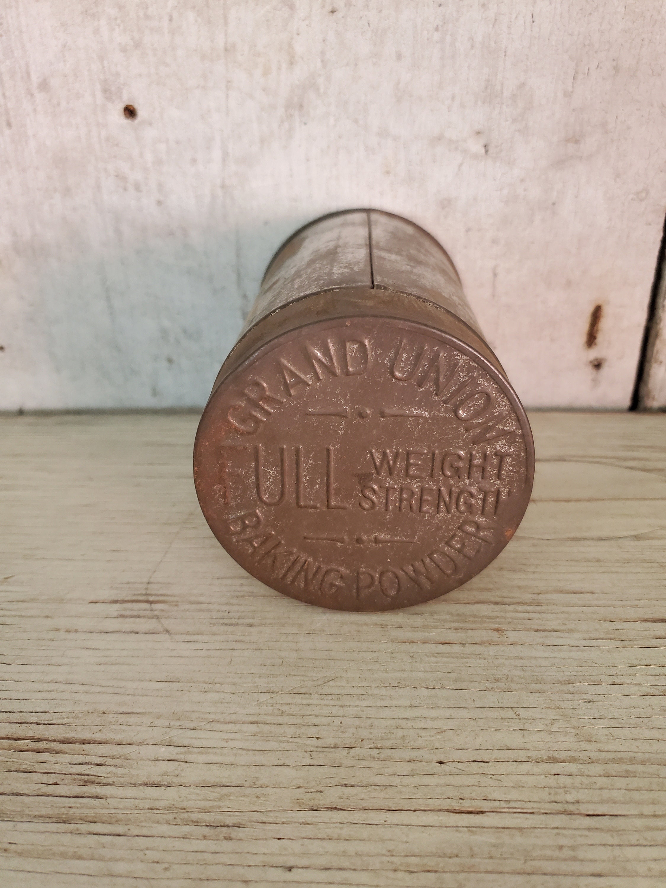 1900s アンティーク缶 Grand Union Baking Powder Vintage Grand Union Full Strength Baking Powder Tin Vintage