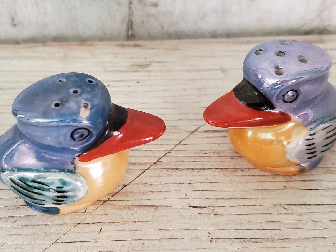 Vintage Kookaburra Salt and Pepper Shakers Vintage Decor Bird Etsy