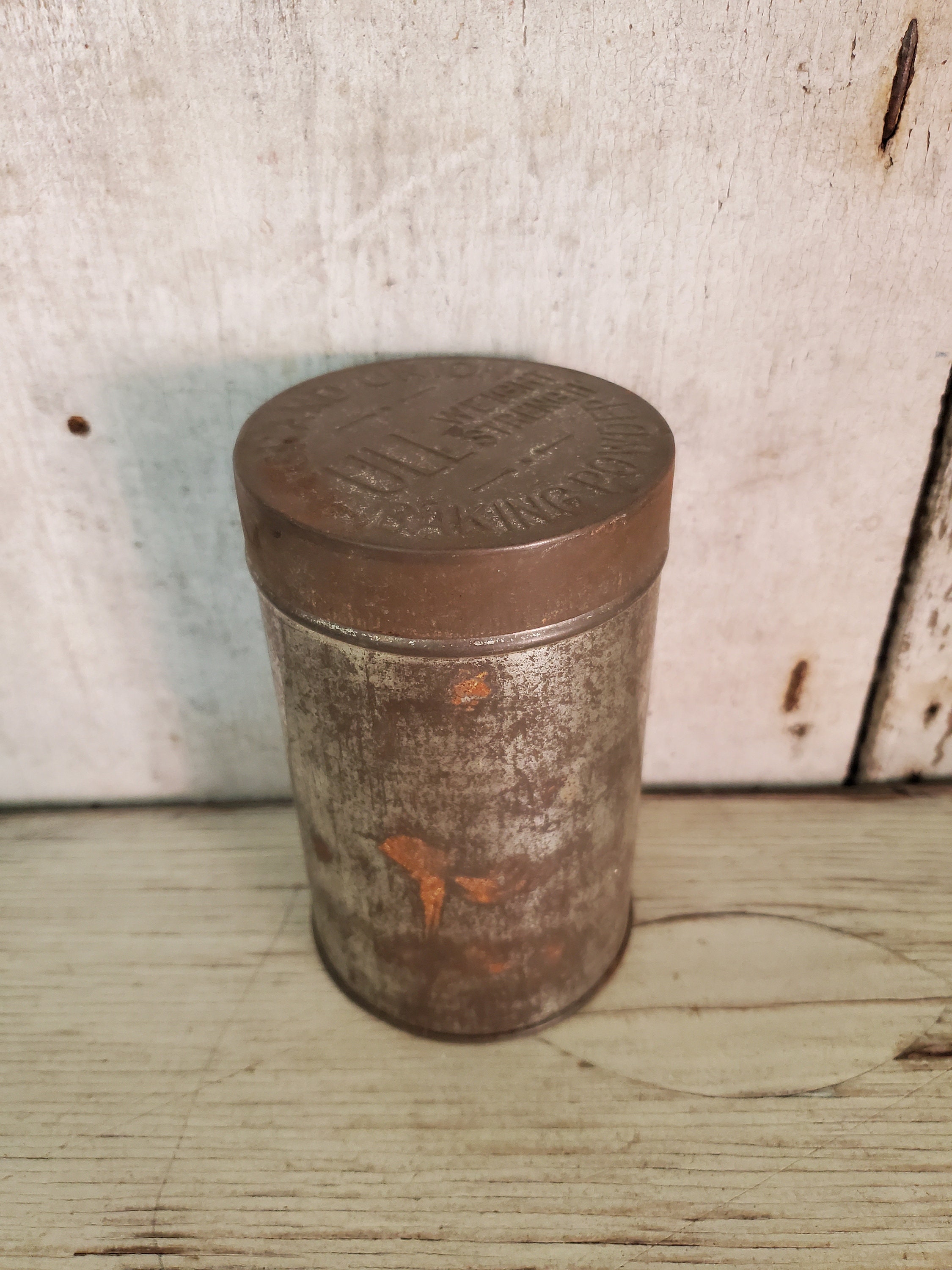 Vintage Grand Union Full Strength Baking Powder Tin Vintage