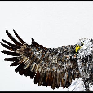 Bald Eagle Painting on Canvas Raptor Bird Decor Art Oil Original ...