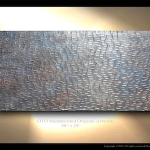 Abstract Painting Abstract art Metallic Silver Grey Bronze Copper Art Canvas oil Contemporary Artwork Textured art by OTO image 1