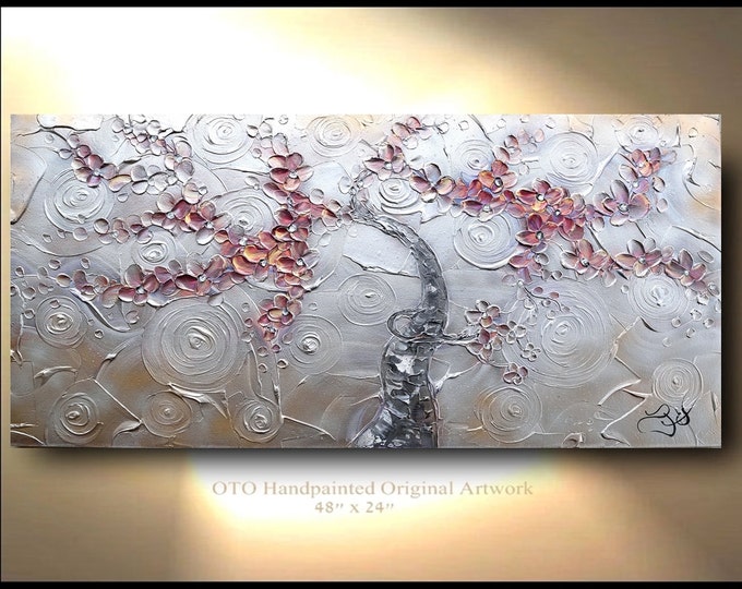Reflective Metallic Art Painting Hand Painted Abstract Art Painting