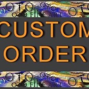 CUSTOM COMMISION FIVE paintings in Blues and Whites, Original Textured Bison Painting: Yellowstone Buffalo Art on Canvas