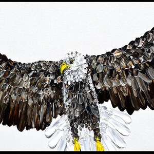 Bald Eagle Painting on Canvas Raptor Bird Decor Art Oil Original ...