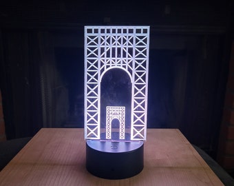 LED Light of the George Washington Bridge in NYC