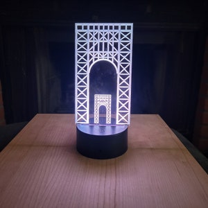 LED Light of the George Washington Bridge in NYC