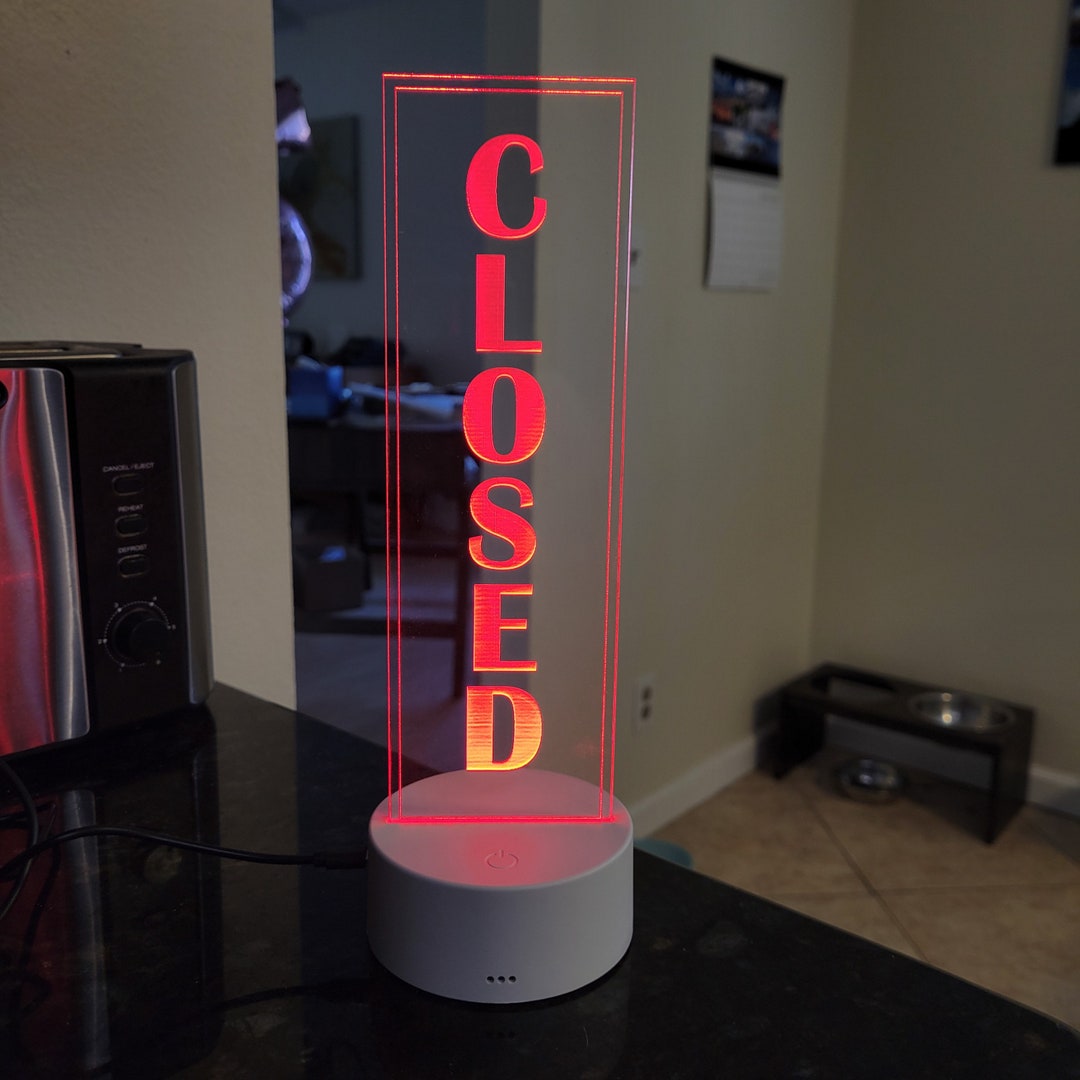 CLOSED or OPEN LED Light - Etsy