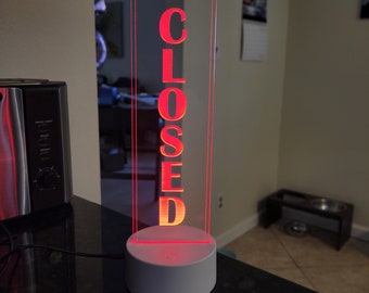 CLOSED or OPEN LED Light