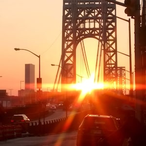 LED Light of the George Washington Bridge in NYC image 5