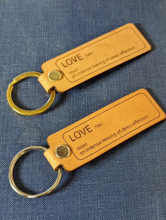 Keychain - Rectangle - Lineman - Leather Keychain - Rectangle - Lineman - Leather