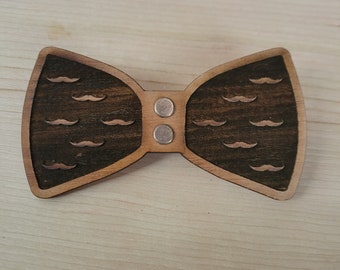 Wooden bow tie