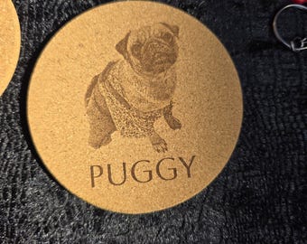 Custom round cork coasters with your photo