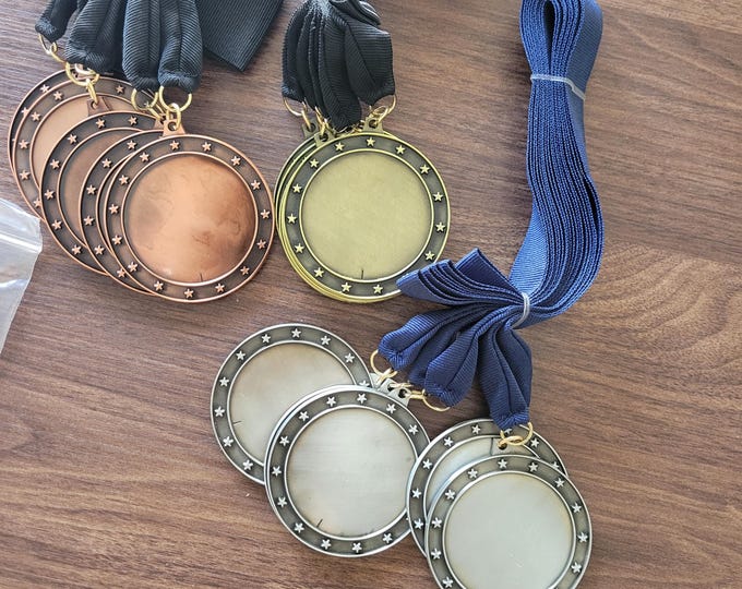 Set of 3 - Gold, Silver, and Bronze medals for your event