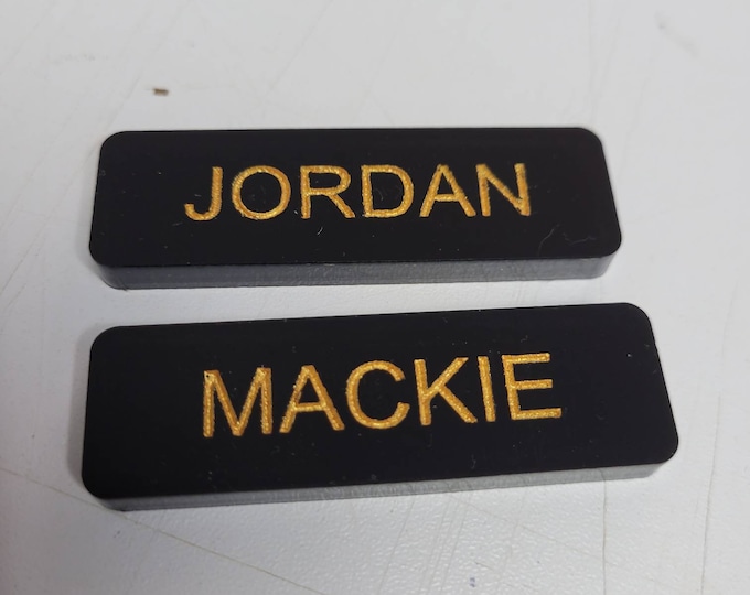 Custom acrylic name tags with magnet back