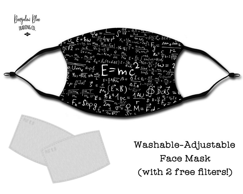 Physics Face Mask Theory of Relativity Face Mask Covering with Etsy
