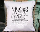 Victors Bicycle Decorative Pillow Throw Cover