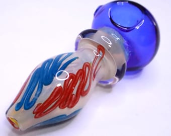 5” Glass Snake Edition Tobacco Pipe – Hand Blown Colorful |One of a Kind| Thick Glass | Unique Handmade