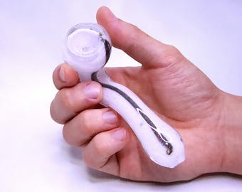 4" Glass Tobacco Pipe Bowl | Unique Artisan Smoking Pipe - Compact & Stylish