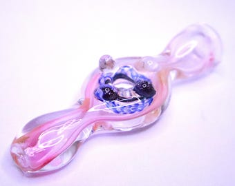 LIMITED Stock Glass One Hitter Pipe – Colorful Donut Pastry Chillum | Pocket Tobacco Pipe | Durable, Discreet | FREE Shipping